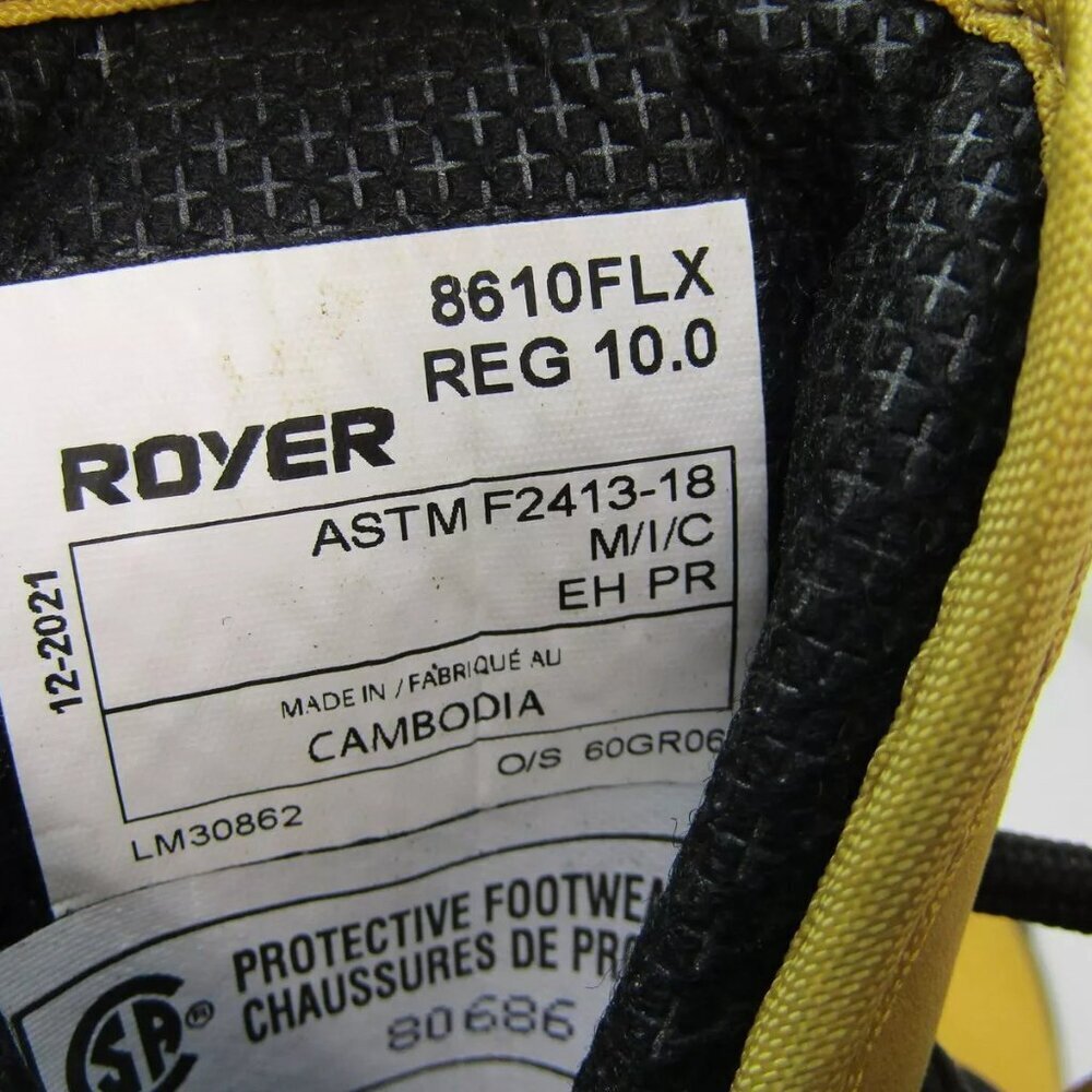 NEW ROYER Mens 8160FLX Work Boots Waterproof Airflow Metal-Free Comfort Size 10 - Picture 8 of 8